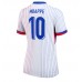Frankrike Kylian Mbappe #10 Borte Drakt Dame EM 2024 Kortermet